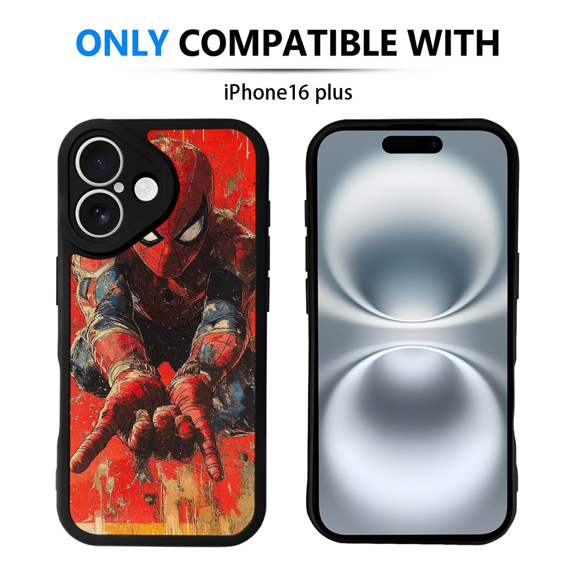 Spider Man スパイダーマン 【iPhone 16シリーズ対応】シリコンスマホケース（レザー調） 材質：シリコン